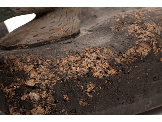 Three Antique Decoy Duct Two Carved Wood, One Cork With Wooden Head