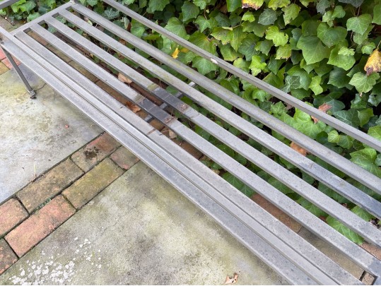 Utilitarian Aluminum Console Table