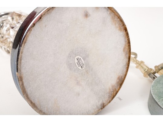 Pair Of MCM Crystal Stacked Cubes Form Table Lights