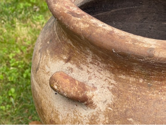Assorted Planters With Stands And A Garden Gnome