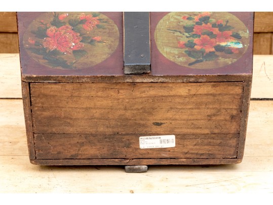 Two Antique Asian Carved And Hand Decorated Vessels