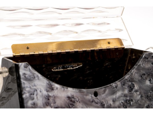 Vintage Lucite Mounted Plastic Gilli Originals New York Handbag