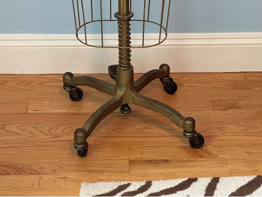 Vintage Dress Form With Pedesal On Casters
