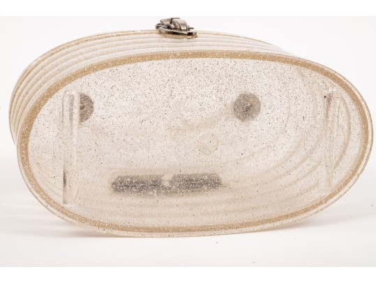 Chic Vintage Collection Of Acrylic Dresser Boxes And Handbags