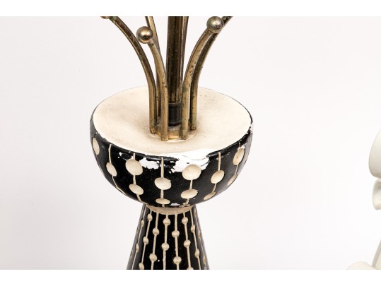 Two Mid-Century Pairs Of Table Lamps