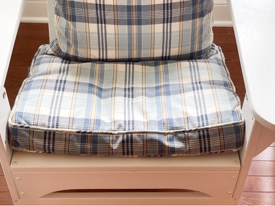 Handsome Pair Of Adirondack Chairs With Side Table