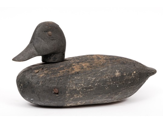Three Antique Decoy Duct Two Carved Wood, One Cork With Wooden Head
