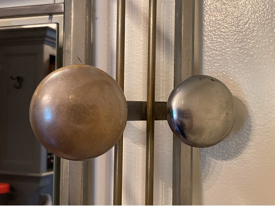 Vintage Modernist Art Deco Polished Alluminum And Iron Hall Tree