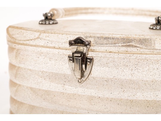 Chic Vintage Collection Of Acrylic Dresser Boxes And Handbags