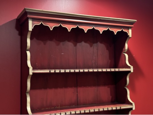 Antique American Carved And Paint Finished Hutch