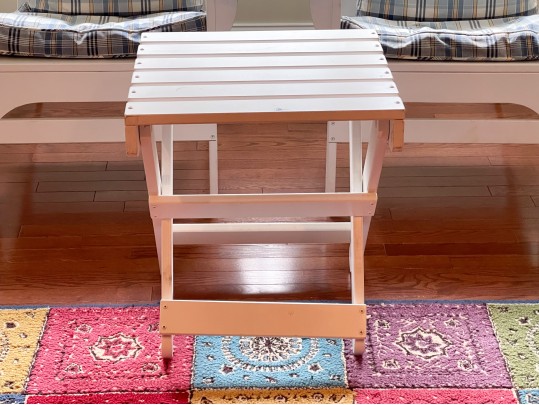 Handsome Pair Of Adirondack Chairs With Side Table