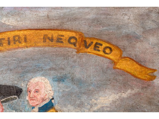 Oil On Canvas, Portrait Of George Washington On Horseback