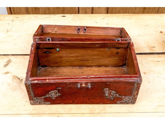Two Antique Asian Carved And Hand Decorated Vessels