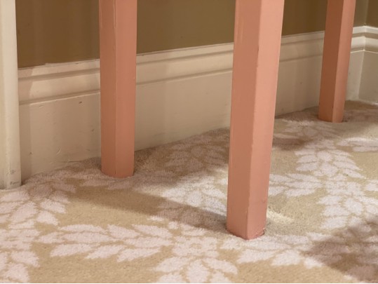 Mirrored Vanity Table With Quality Lucite Stool