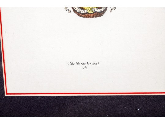 Two Fantastic Book Plate Prints Depicting Hot Air Balloons