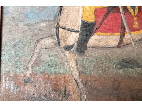 Oil On Canvas, Portrait Of George Washington On Horseback