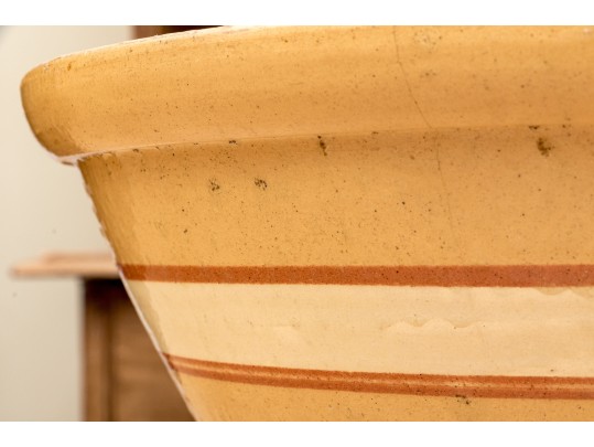 Two Vintage Glazed Ceramic Batter Bowls