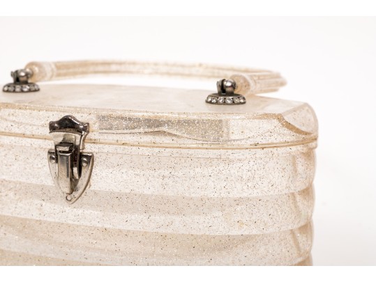 Chic Vintage Collection Of Acrylic Dresser Boxes And Handbags