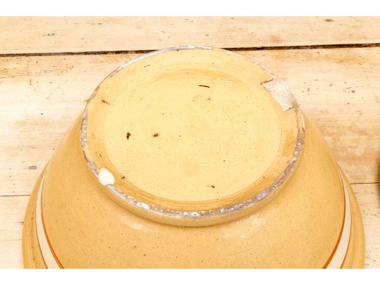 Two Vintage Glazed Ceramic Batter Bowls