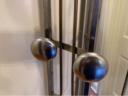 Vintage Modernist Art Deco Polished Alluminum And Iron Hall Tree