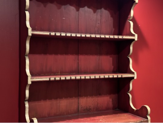 Antique American Carved And Paint Finished Hutch