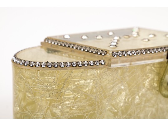 Chic Vintage Collection Of Acrylic Dresser Boxes And Handbags