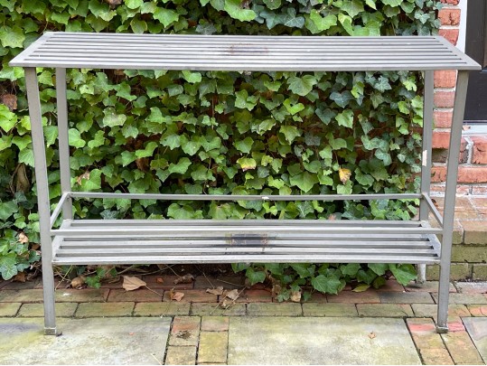 Utilitarian Aluminum Console Table