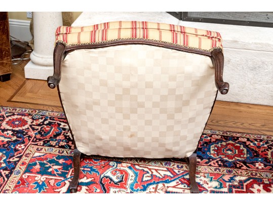 Handsome Pair Of Custom Upholstered Louis XV Style Bergeres