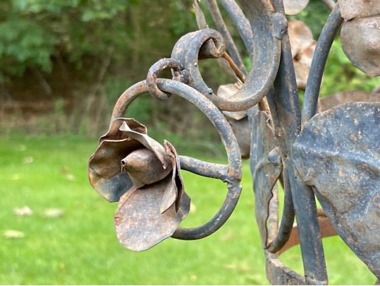 Vintage Pair Of Art Nouveau Style Wrought Iron Plant Stands