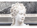 Highly Decorative Cast Stone Bust Of Madame Tallien