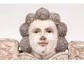 Well Carved And Painted Cherub And Wings Form Architectural Element