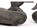 Three Antique Decoy Duct Two Carved Wood, One Cork With Wooden Head
