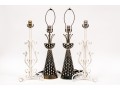 Two Mid-Century Pairs Of Table Lamps