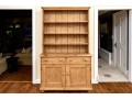 Antique French Country Pine Breakfront Cupboard