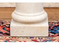 Pair Of Neoclassical Style Carved Limestone Column Form Pedestals