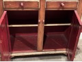 Antique American Carved And Paint Finished Hutch