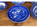 32 Piece Collection Of English Blue And White Transfer Decorated China