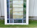 Vintage Framed, Stained Leaded Glass Window Pane