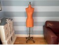 Vintage Dress Form With Pedesal On Casters