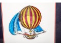 Two Fantastic Book Plate Prints Depicting Hot Air Balloons