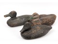 Three Antique Decoy Duct Two Carved Wood, One Cork With Wooden Head