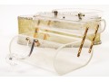 Chic Vintage Collection Of Acrylic Dresser Boxes And Handbags