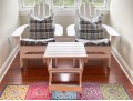 Handsome Pair Of Adirondack Chairs With Side Table