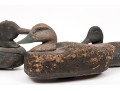 Three Antique Decoy Duct Two Carved Wood, One Cork With Wooden Head