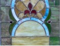 Vintage Framed, Stained Leaded Glass Window Pane