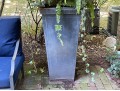Pair Of Large Vintage Metallic Garden Urns