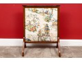 Vintage Chinoiserie Upholstered Wood Framed Firescreen