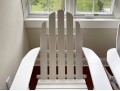 Handsome Pair Of Adirondack Chairs With Side Table