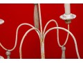 Pair Of Plaster Finished Iron Five-Light Candelabras