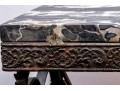 Elegant Antique French Marble-Topped Wrought Iron Accent Table